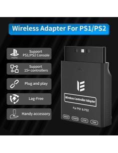 Adaptador Inalámbrico RGEEK para Controladores PS1/PS2 y Más 2