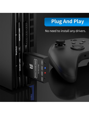 Adaptador Inalámbrico RGEEK para Controladores PS1/PS2 y Más