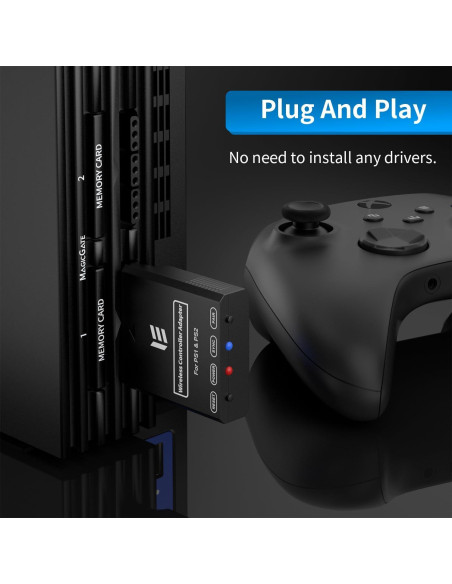Adaptador Inalámbrico RGEEK para Controladores PS1/PS2 y Más
