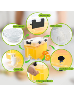 Dispensador de Bebidas COHOMA 5.68L Negro con Grifo 2