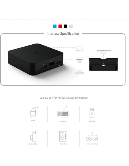 Estación de Acoplamiento Portátil Mcbazel para Nintendo Switch 4K