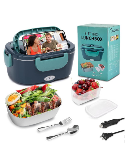 Caja de Almuerzo Eléctrica XSWPL 1.5L Verde Calentador 110/12V