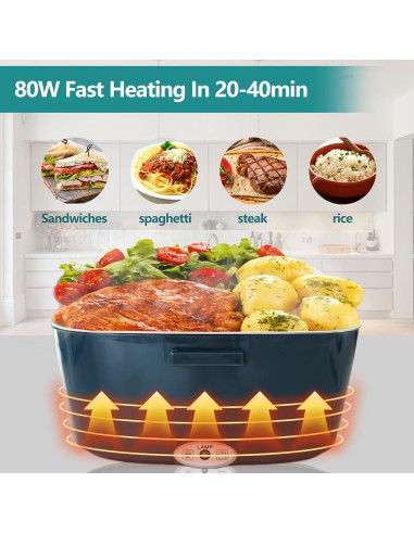 Caja de Almuerzo Eléctrica XSWPL 1.5L Verde Calentador 110/12V