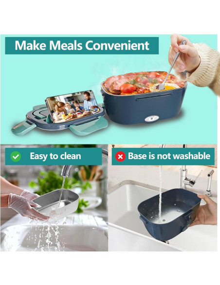 Caja de Almuerzo Eléctrica XSWPL 1.5L Verde Calentador 110/12V