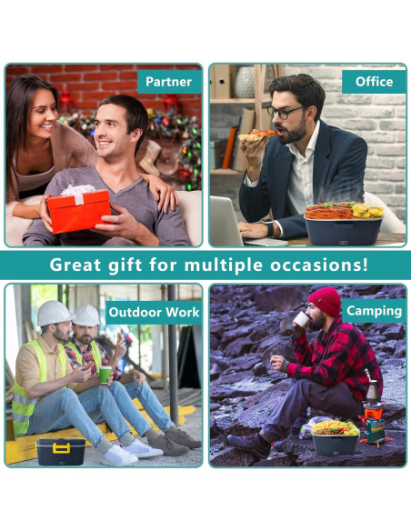 Caja de Almuerzo Eléctrica XSWPL 1.5L Verde Calentador 110/12V