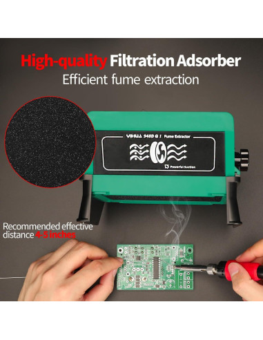 Extractor de Humo de Soldadura YIHUA 948DQ-I con 8 Filtros