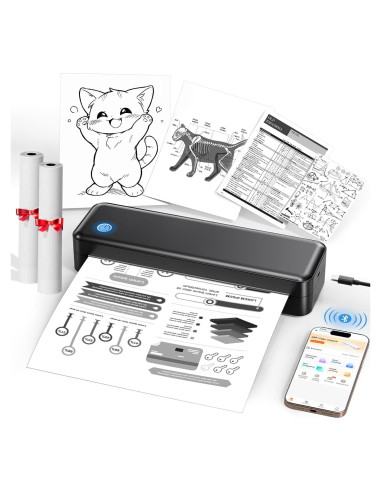 Impresora Portátil Inalámbrica PEDOOLO A40, 0.91 kg, Papel Térmico