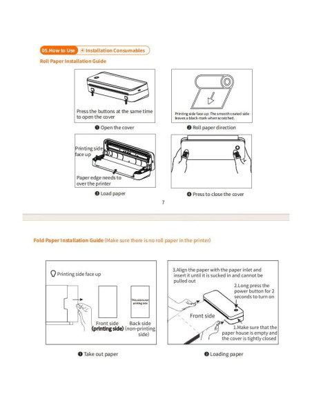 Impresora Portátil Inalámbrica PEDOOLO A40, 0.91 kg, Papel Térmico