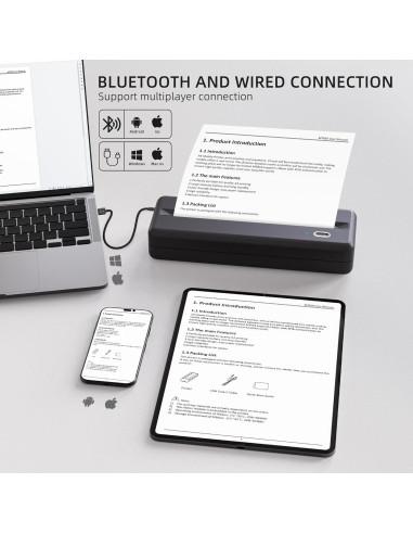 Impresora Inalámbrica Sin Tinta HPRT MT810 para Oficina y Viajes
