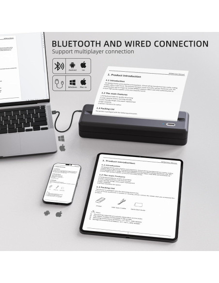 Impresora Inalámbrica Sin Tinta HPRT MT810 para Oficina y Viajes