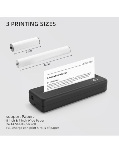 Impresora Inalámbrica Sin Tinta HPRT MT810 para Oficina y Viajes