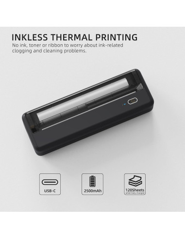 Impresora Inalámbrica Sin Tinta HPRT MT810 para Oficina y Viajes