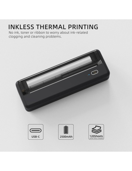 Impresora Inalámbrica Sin Tinta HPRT MT810 para Oficina y Viajes