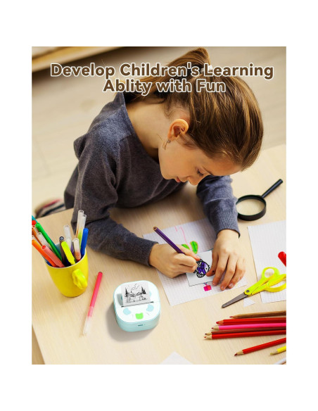 Impresora de Stickers D21 NDYIN Portátil Bluetooth con 3 Rollos