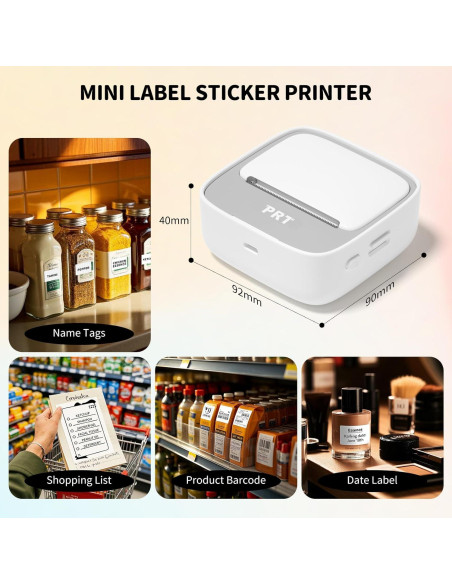 Impresora de Etiquetas Térmica Portátil PRT S1 Bluetooth 5.08cm