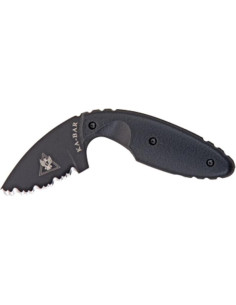 Cuchillo TDI Ka-Bar Aplicación de la Ley Negro Funda Serrada 2