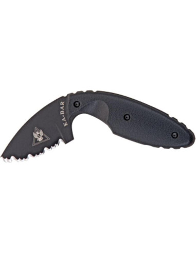 Cuchillo TDI Ka-Bar Aplicación de la Ley Negro Funda Serrada