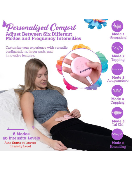 Masajeador de Calambres Menstruales Crampology Rosa TENS