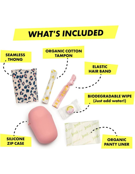 Kit de Emergencia para el Período BONKS - Bolsa Portátil con Tampón y Compresa