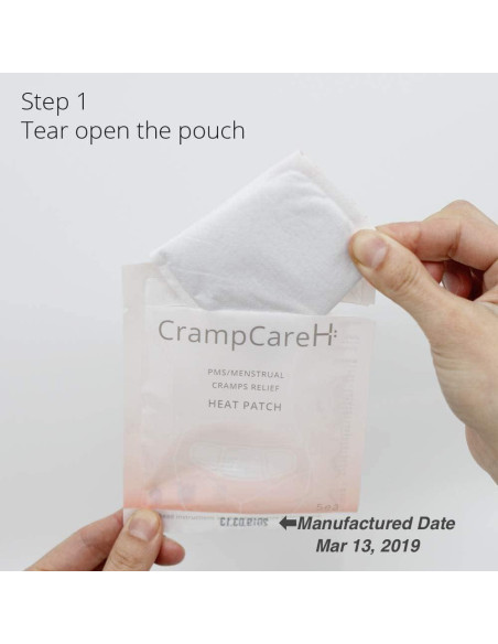 5 Parches CrampCareH Calor Alivio Calambres Menstruales