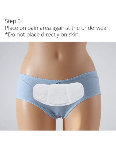 5 Parches CrampCareH Calor Alivio Calambres Menstruales