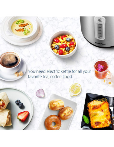 Hervidor Eléctrico COMFEE 1.7L Acero Inoxidable 1500W