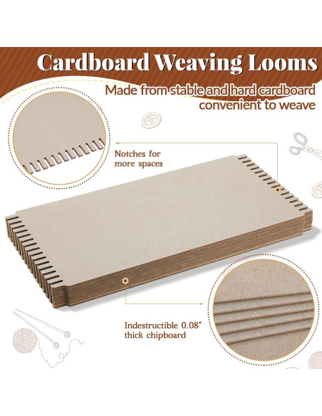 Kit de Tejido Pajean 24 Telar de Cartón 33x16.5 cm