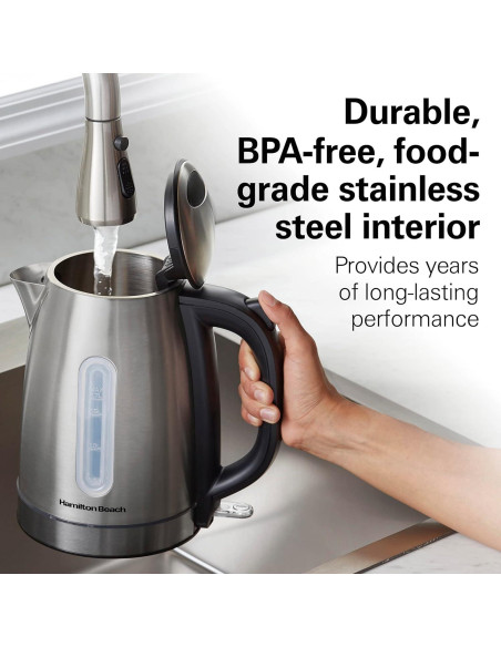 Hervidor Eléctrico Hamilton Beach 1.7L Acero Inoxidable LED