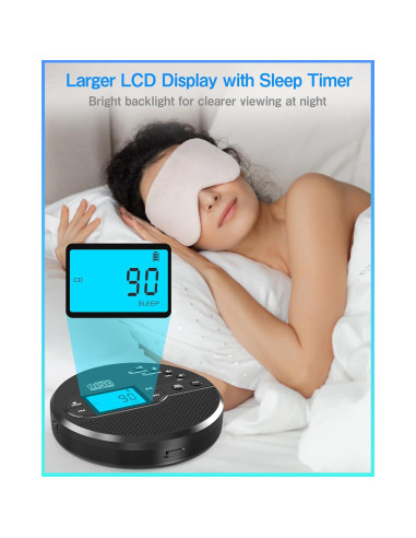 Reproductor de CD portátil Sunoony CD-35 con Bluetooth 5.1 y FM