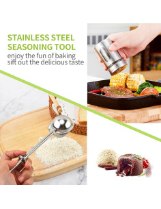 Tamiz de Azúcar y Harina ROFROX Acero Inoxidable 2 Piezas 2