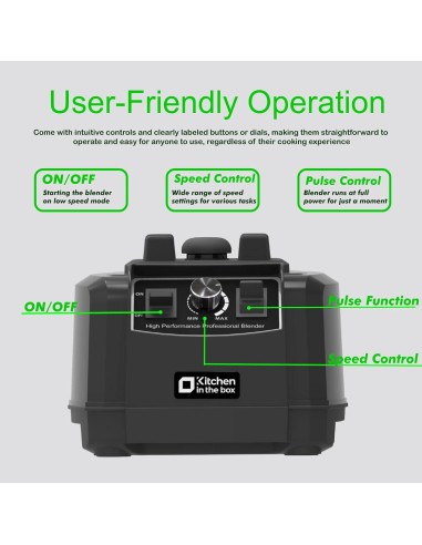 Licuadora Kitchen in the Box 2L 1500W Acero Inoxidable Libre BPA