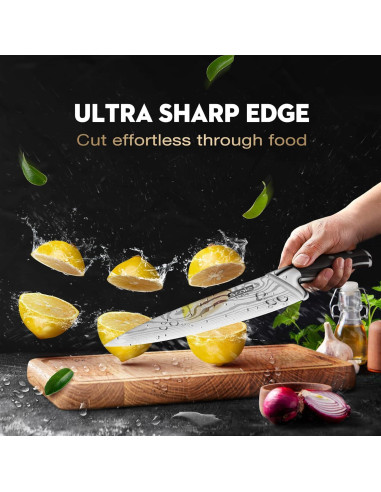 Set de Cuchillos de Chef 7 Piezas SCOLE Acero Inoxidable