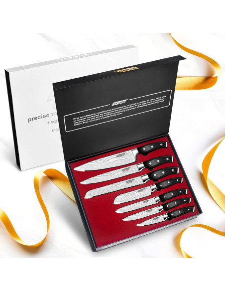 Set de Cuchillos de Chef 7 Piezas SCOLE Acero Inoxidable