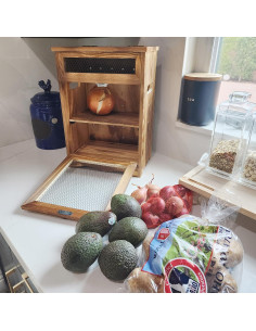 Caja de Almacenamiento de Madera Ikee Design 30x17.3x40.6 cm 2