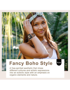 Pulsera de cuentas Boho JR.DM para Fitbit Versa 4/3/Sense 2 2