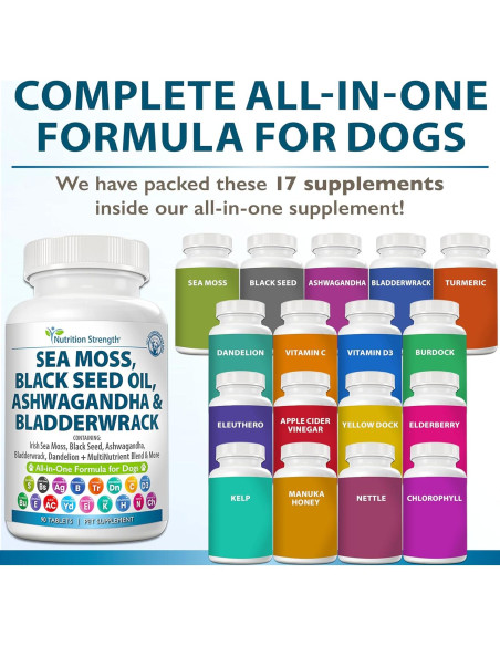 Suplemento Musgo Marino para Perros Nutrition Strength 90 Tabletas