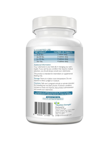 Suplemento Musgo Marino para Perros Nutrition Strength 90 Tabletas