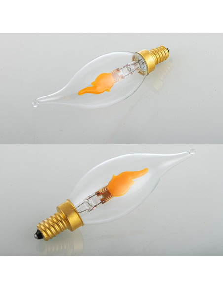 Bombillas LED de Llama Parpadeante E12 Sunaiony - Paquete de 2