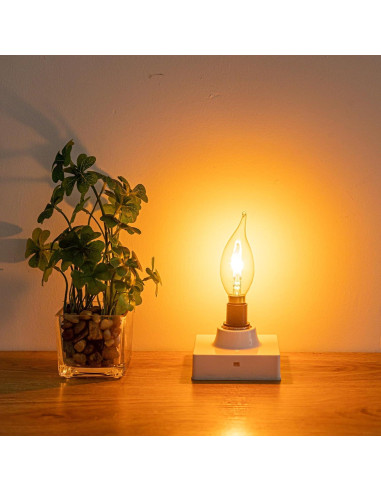 Bombillas LED de Llama Parpadeante E12 Sunaiony - Paquete de 2