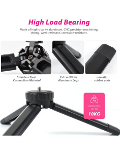 Trípode Mini de Aluminio Akeipho Ajustable para Cámaras 2