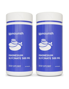 Cápsulas de Magnesio Glicinato UpNourish 500mg - 2 Botellas