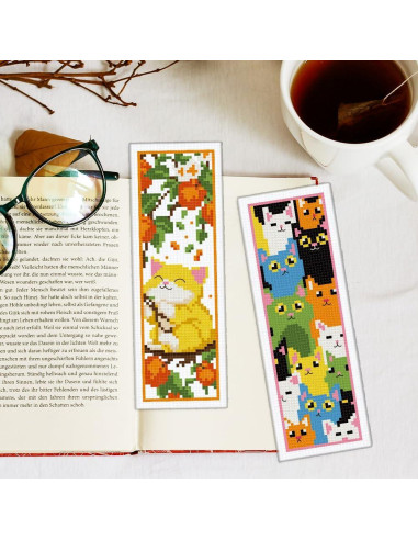 Kit de Marcadores de Punto de Cruz INFUNLY Gato Bonito 6 Piezas