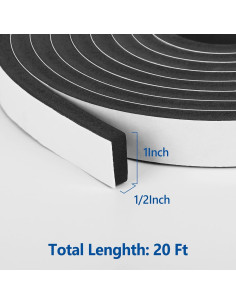 Cinta de Espuma Autoadhesiva Kikerike 2.54cm x 1.27cm x 6.1m 2