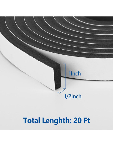 Cinta de Espuma Autoadhesiva Kikerike 2.54cm x 1.27cm x 6.1m
