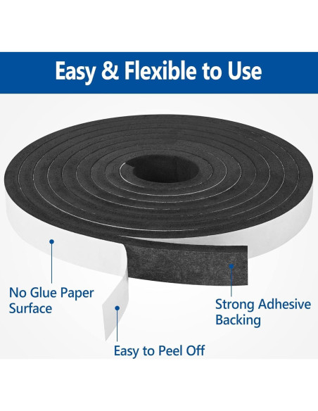 Cinta de Espuma Autoadhesiva Kikerike 2.54cm x 1.27cm x 6.1m