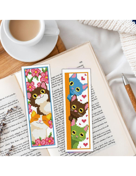 Kit de Marcadores de Punto de Cruz INFUNLY Gato Bonito 6 Piezas Kit de Marcadores de Punto de Cruz INFUNLY Gato Bonito 6 Piezas