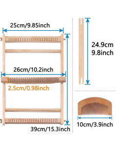 Kit de Telar CYCHIRV de Madera para Tejer - 40.5x29.4 cm 2