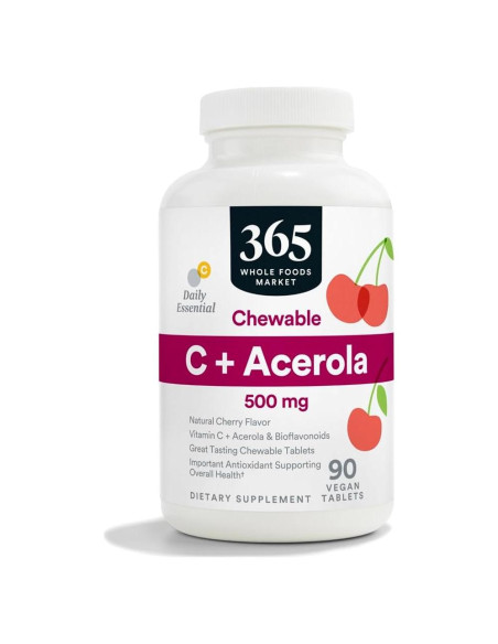 Suplemento de Vitamina C 500mg 365 Whole Foods 90 Tabletas