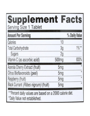 Suplemento de Vitamina C 500mg 365 Whole Foods 90 Tabletas