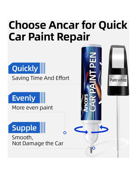 Pintura de Retoque Automotriz Ancars 11.8 ml Negra Brillante